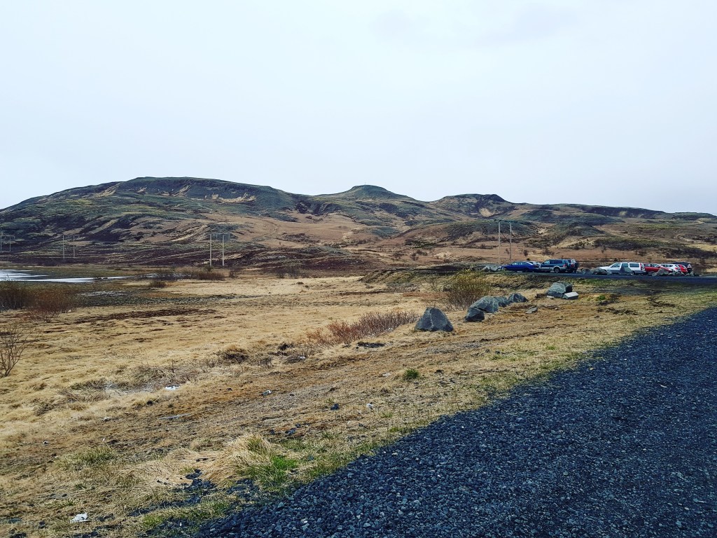 Hiking up Úlfarsfell