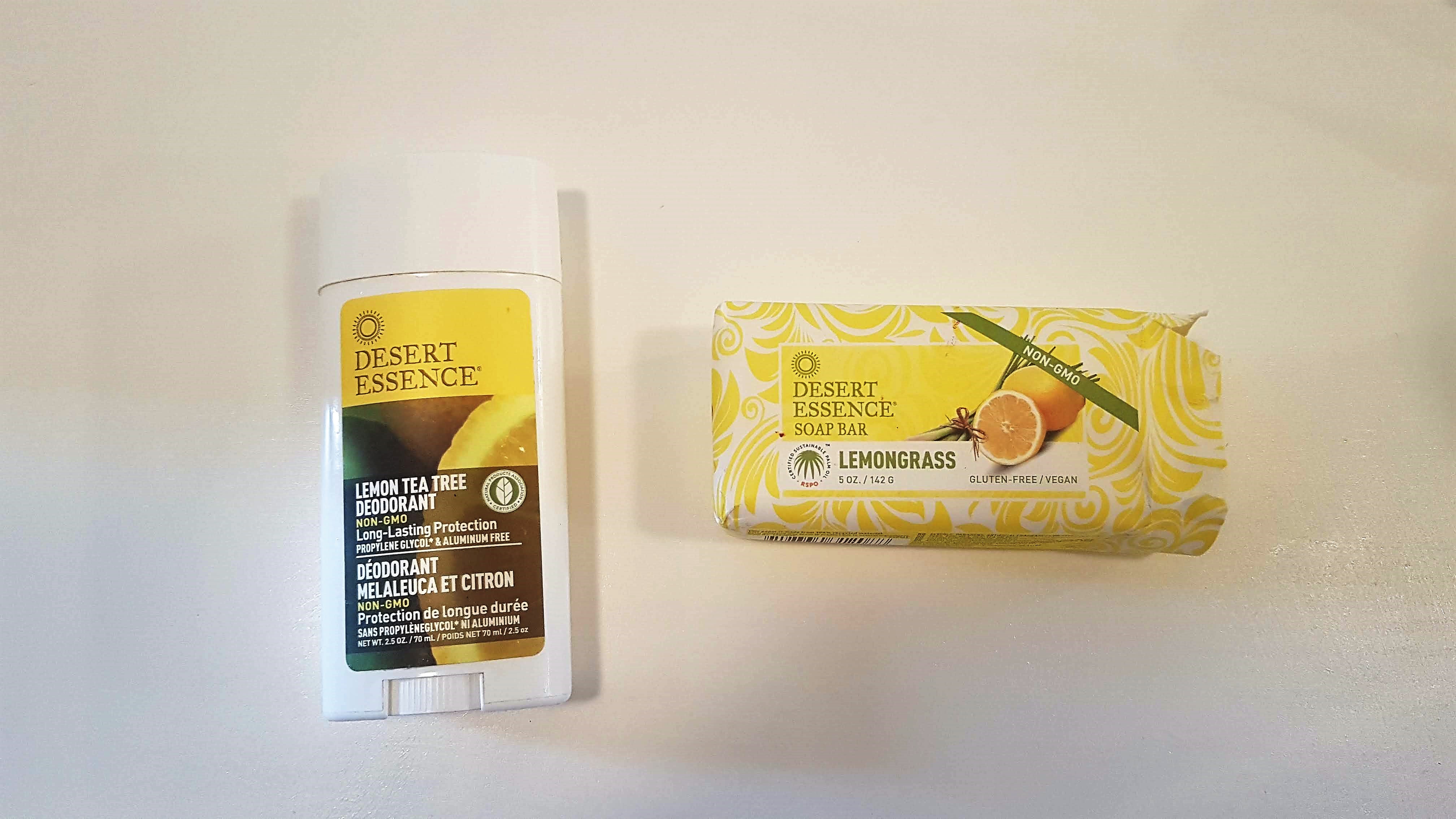 Desert essence lemon tea tree deofarant and lemongrass soap